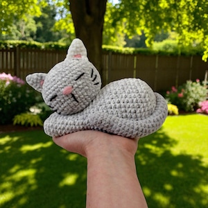 Mimi Snooze Sleeping Cat Crochet Pattern – Amigurumi Plush Kitty PDF – Easy Beginner Friendly Soft Toy Pattern – Instant Download