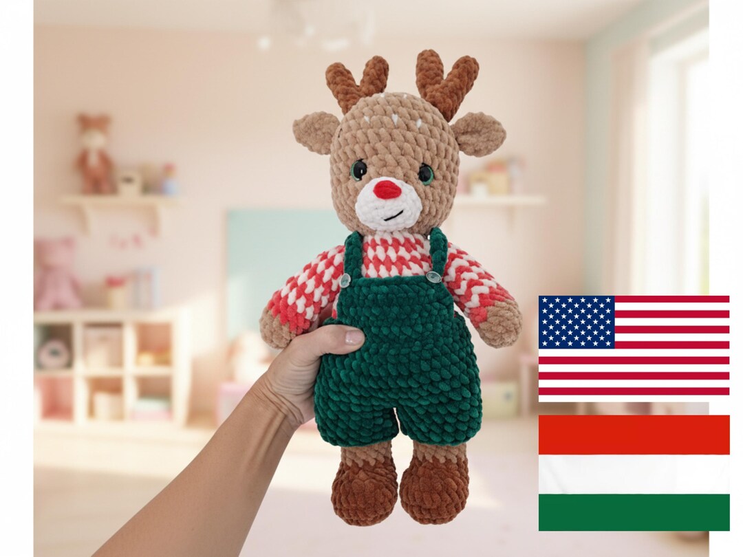 Cute Rudy Rudy the Reindeer Crochet Pattern – Cute Christmas Amigurumi PDF ...