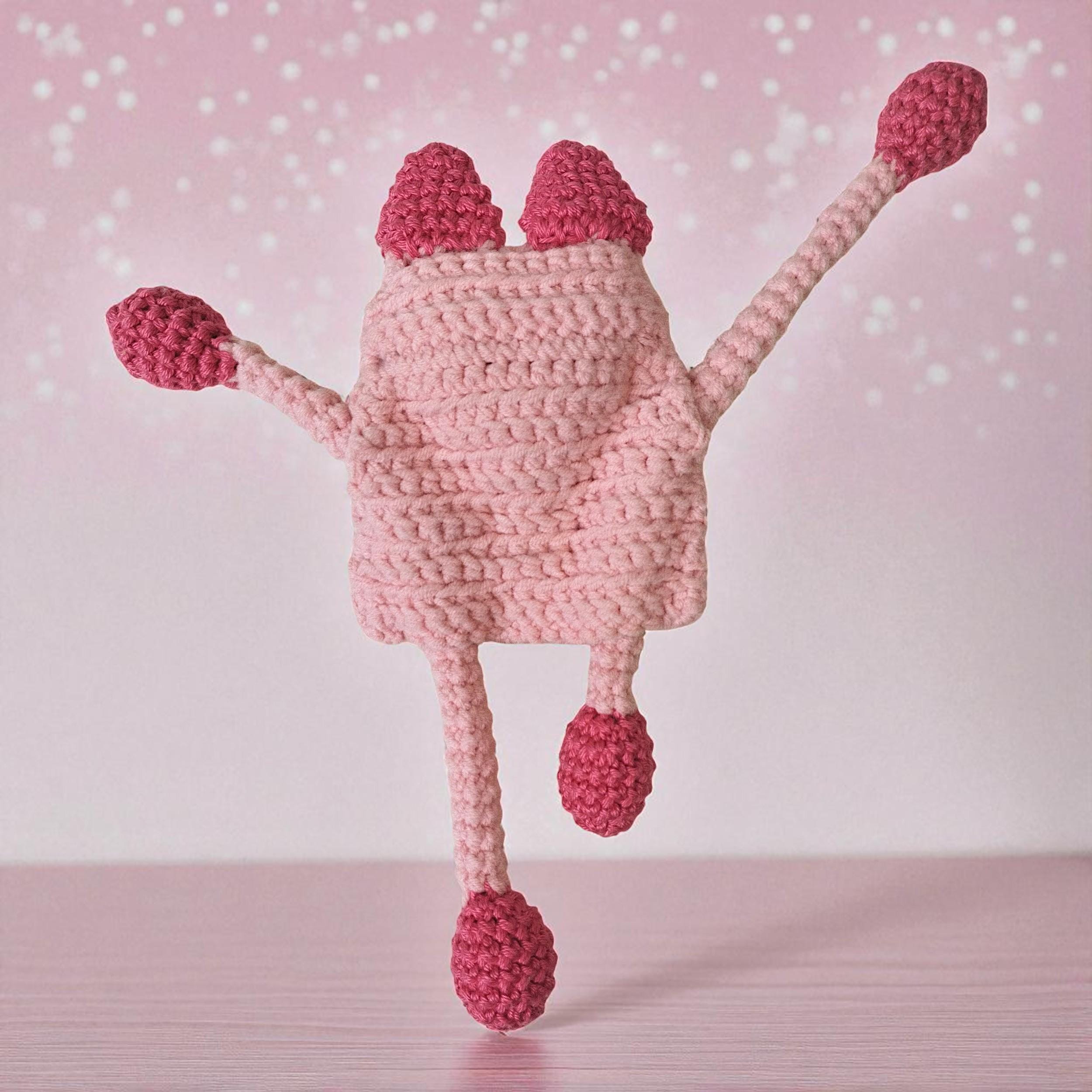 Stretchable Cat Crochet  Pattern - Stretchy Pull Toy Cupcake Tuggy Cat Crochet Pattern – Cat Hanging Sensory Crochet Montessori Baby Gift - Thumbnail 4