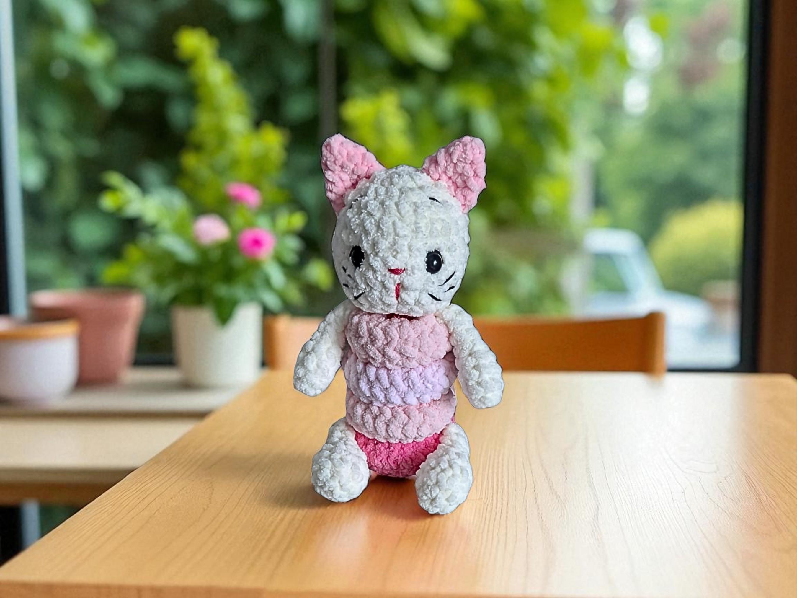 Cat Stacking Toy Crochet Pattern 'Nala Cuddleloop' Cat Amigurumi Baby Activity Toy-Kitten Ring Tower Beginner Crochet Montessori Digital Pdf