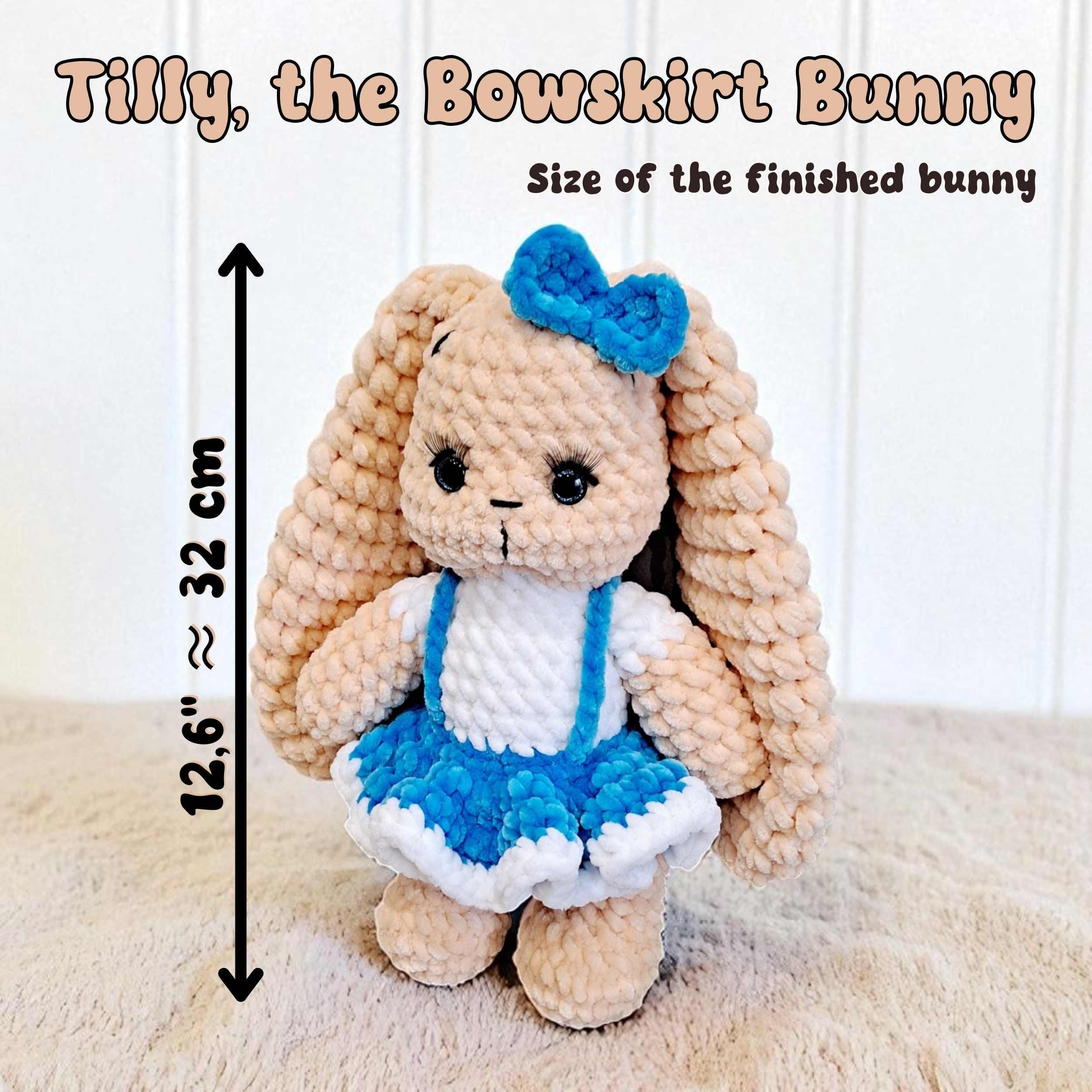 Tilly the Bowskirt Bunny Crochet Pattern PDF – Amigurumi Plush Toy – Stuffed Animal Digital DIY – Beginner Friendly Digital Crochet Pattern - Thumbnail 5