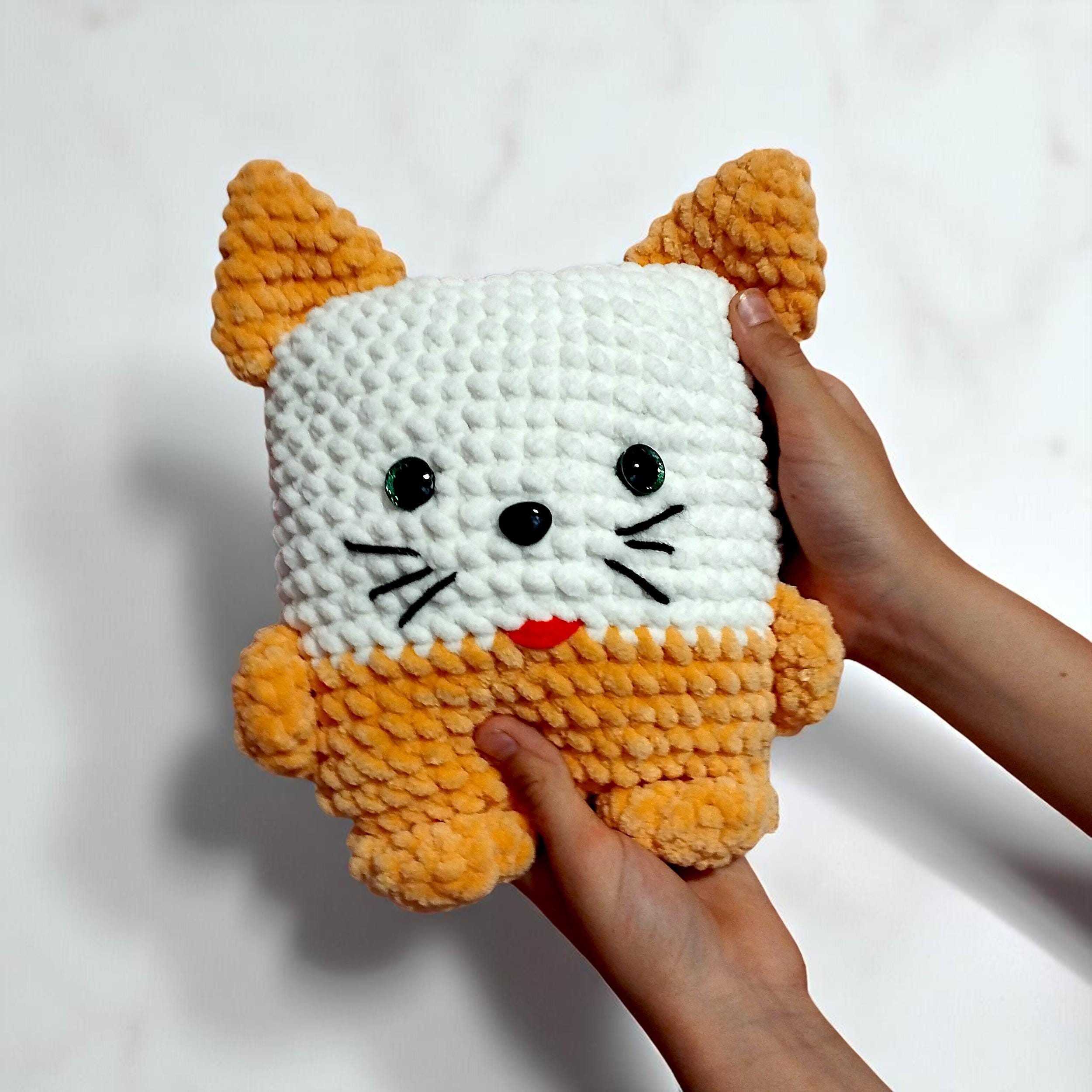 Luna Cubby Purr Cat Pillow Crochet Pattern – Easy Cat Pillow Amigurumi PDF | Beginner Soft Plush Toy | Cute Cat Cube Stuffie Pattern - Thumbnail 3