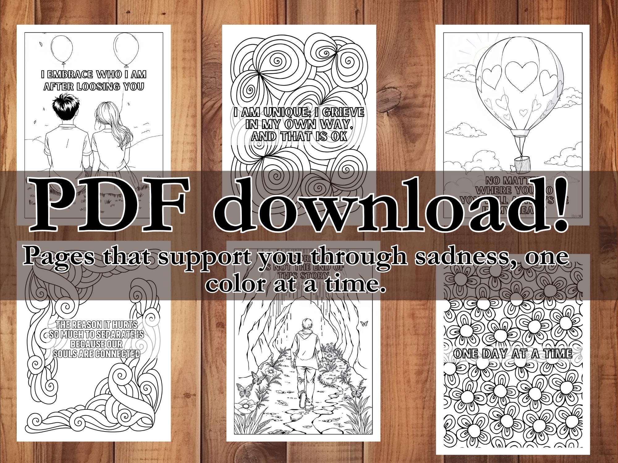Grief Coloring Book for Kids 8+ Teens the Invisible String Printable ...