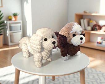 Bichon Dog Amigurumi Crochet Pattern: Coco the Snuggle-Fur Puppy (PDF Pattern)