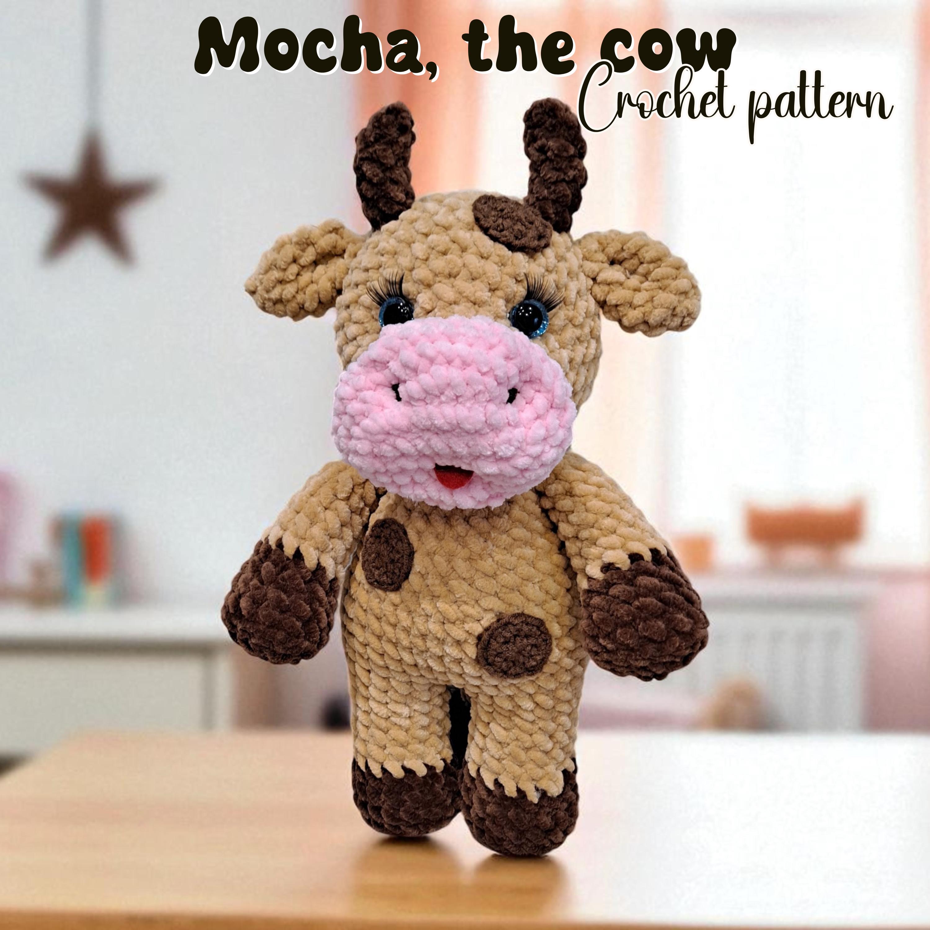 Mocha the Cow Amigurumi Crochet Pattern PDF – Cute Plush Farm Animal, Soft Toy Tutorial, Easy Beginner Pattern, Instant Download