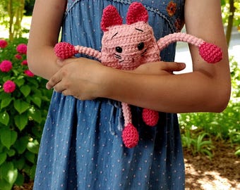 Cupcake Tuggy Cat Crochet Pattern: Stretchy Amigurumi Toy (PDF Pattern)