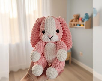 Lolly the Lop-Eared Bunny Crochet Pattern – Amigurumi Bunny Plush PDF – Easy Lop Ear Rabbit Pattern, Soft Toy Tutorial