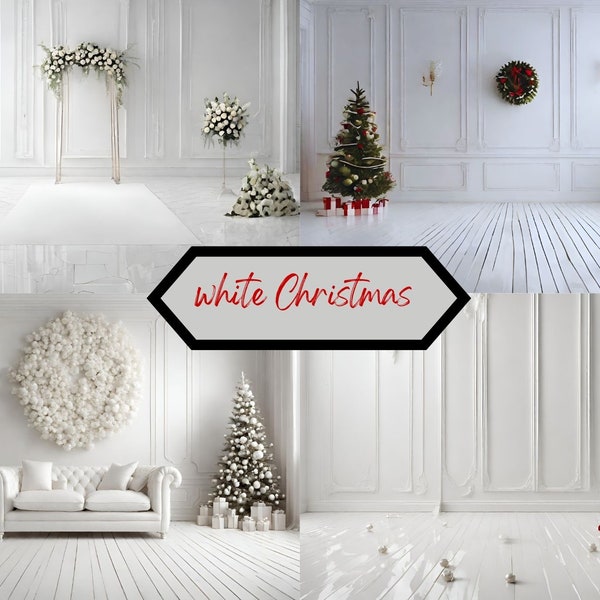 winter wonderland digital backdrop, white Christmas digital backdrop, Christmas Backdrop All White Digital Background, Christmas Background