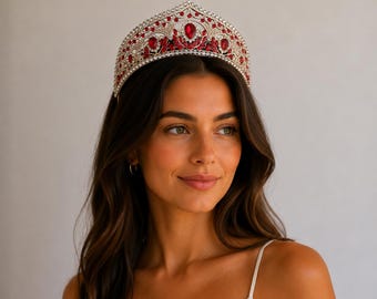 Prinzessin Haarteil | Kristall-Braut-Tiara | Hochzeitskrone | Geburtstagskrone | Süßes 16er Krönchen