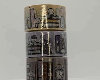 Gratis tum läggs till vid varje köp! The Coffee Monsterz Co TCMC Spooky Classic Spring Bookshelf TheCoffeeMonsterzco Washi-prover