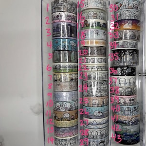 5 of 10 ontwerpbundels Washi Tape Sample Custom Sale! TCMC Washi Tape-voorbeelden! TheCoffeeMonsterzCo Elk monster: 24 inch lang! JIJ KIES!