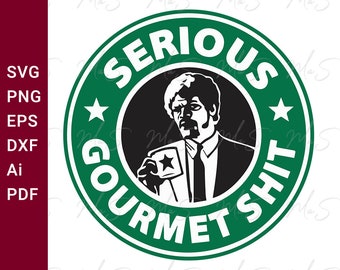 Pulp Fiction svg | Serious gourmet shit coffee | Samuel Jackson | Quentin Tarantino | Instant Svg, Png, Eps, dxf, pdf, Ai digital download