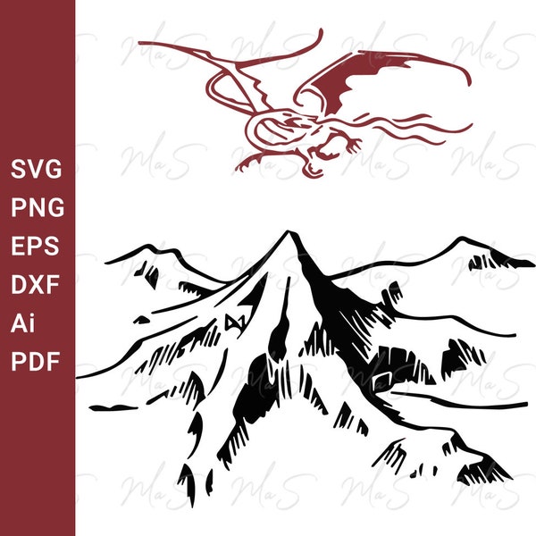 LONELY MOUNTAIN || Lord of the rings tshirt svg || lotr trilogy svg || tolkien || Instant SVG, Png, dxf, pdf, Eps, Ai digital download