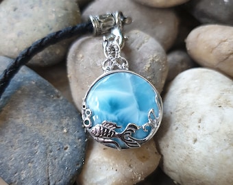 Sea Life, Larimar Gemstone Pendant