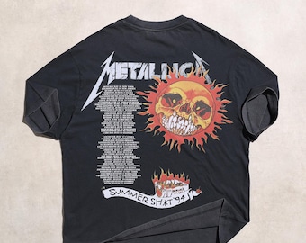 Vintage 1991 Monsters of Rock Tour Tee - AC/DC, Metallica, Black