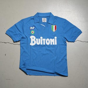 ナポリ マラドーナ　ヴィンテージ　綿シャツ　ヴィンテージ 最終値下げ】 ナポリ 復刻ユニフォーム マラドーナ ビンテージ