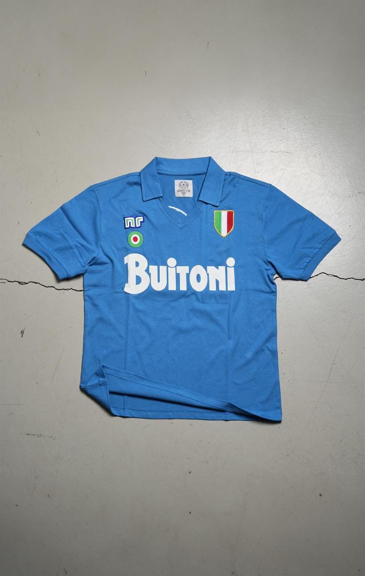 ナポリ マラドーナ　ヴィンテージ　綿シャツ　ヴィンテージ 古着 ヴィンテージ Tシャツ 24-25シーズン優勝 ナポリ