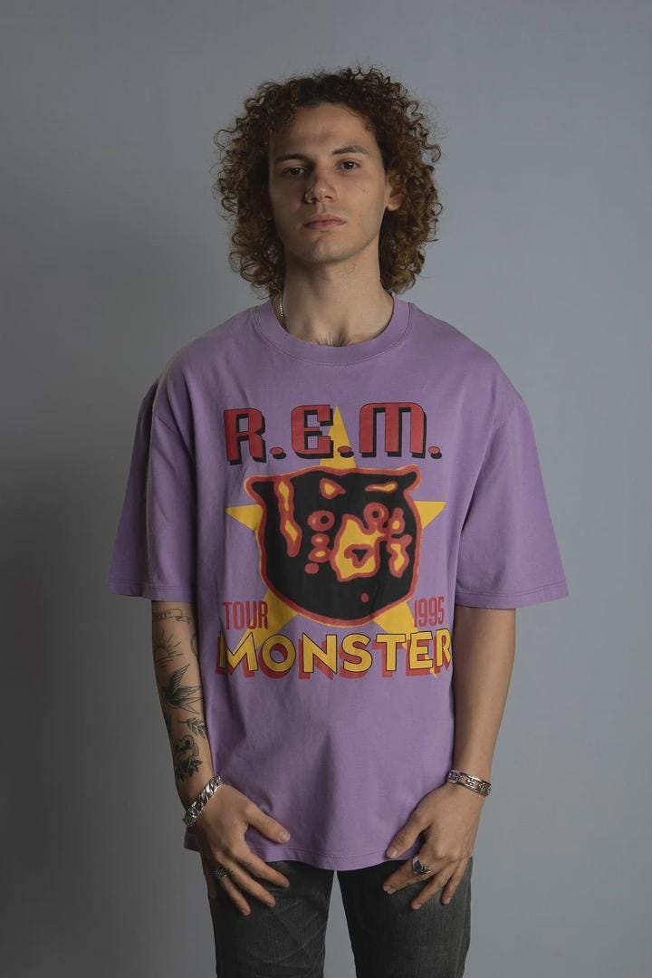 R.E.M. MONSTER Tシャツ XL 90's R.E.M Monster T-SHIRTS ScreenStars Tag NAVY/XL 90年代