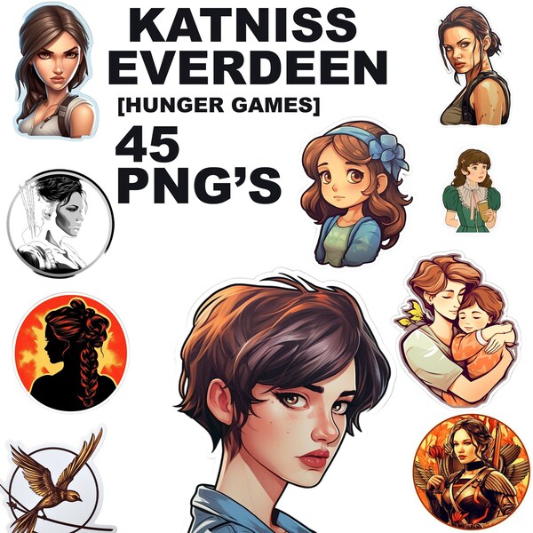 Hunger Games Clip Art | Digital Art | Katniss PNG | Katniss Everdeen png | instant download