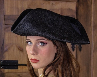 Jack Rackham Tricorn Hat Deluxe Black XL