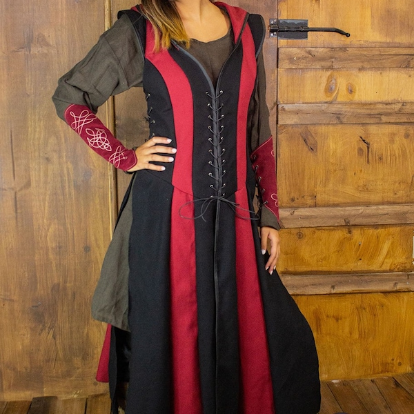 Tunique en coton Arylith Archers Noir/Rouge S