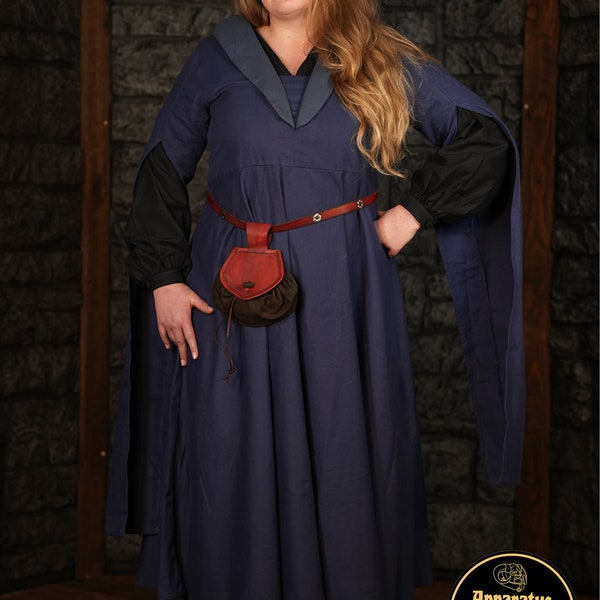 Jurk Agnes donkerblauw/houtblauw