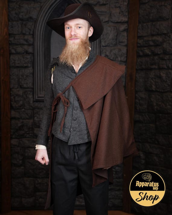 ディエゴ フェンシングケープ ウール ブラウン - Etsy 日本