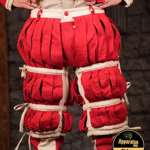 Landsknecht Kniebundhose Imperialis Stripes Red/Natural