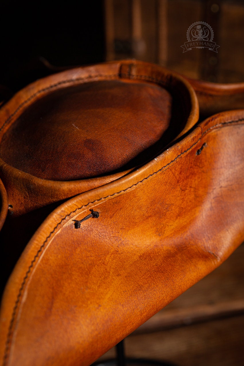 Leather Tricorn Hat Brown - Etsy