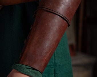 Leather Bracers Rawlin Brown