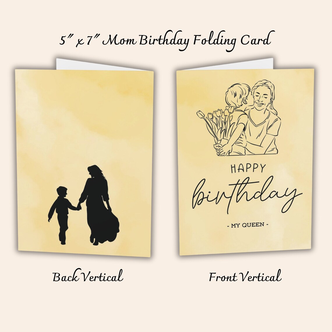 Printable Mom Birthday Card, Mom Birthday Card, Birthday Card, Happy ...