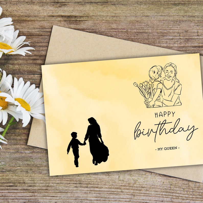 Printable Mom Birthday Card Mom Birthday Card Birthday Card Happy Printable Mom Birthday Card Mom Birthday Card Birthday Card Happy