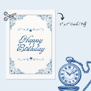 Printable Birthday Card, Birthday Card, Happy Birthday Card, Birthday ...