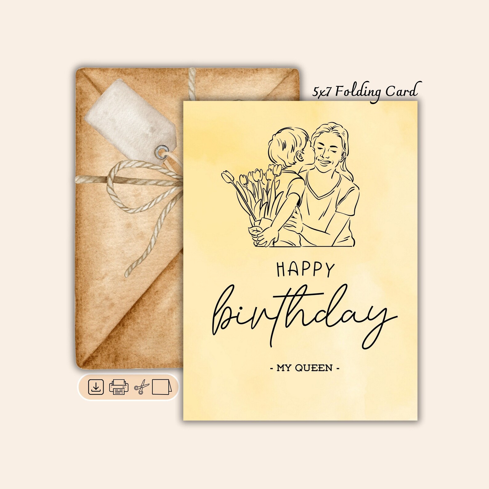 Printable Mom Birthday Card Mom Birthday Card Birthday Card Happy Printable Mom Birthday Card Mom Birthday Card Birthday Card Happy