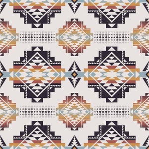 Färgglad beige indianindiansk sömlös mönsterdekor SVG, sydvästra aztekiska tribal sublimeringstryck.