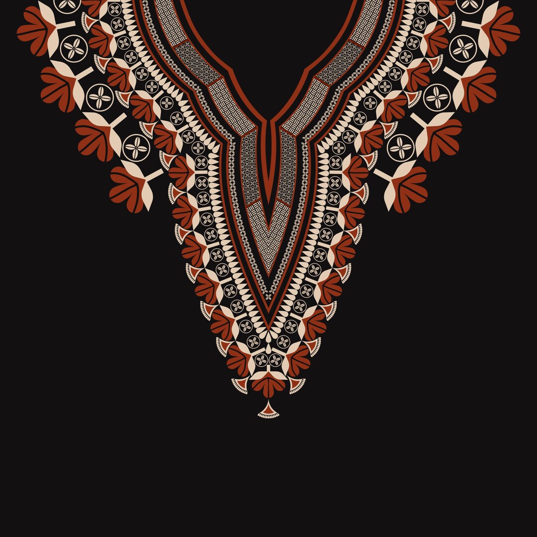 Ethnic Floral Tunic Neckline SVG Machine Embroidery Pattern for Neck ...