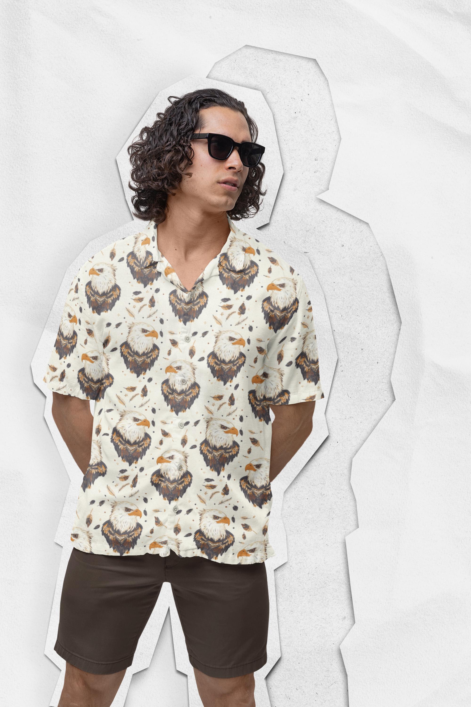 Generative AI Native American Eagles and Feathers Seamless Pattern ...
