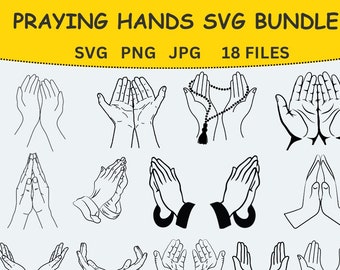 Praying Hands Svg File, Prayers Svg, Praying Hand Clipart, Pray on It Svg, Rest in Peace Svg ...
