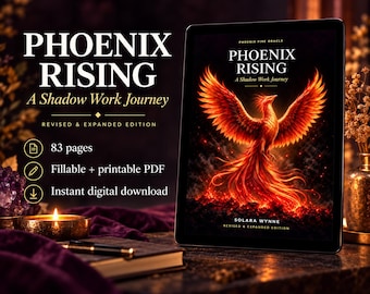 Schattenarbeit-Arbeitsbuch (PDF), ausfüllbares und druckbares Journal | Phoenix Rising, 83 Seiten