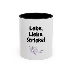 Live Love Knits, Mug for Knitters, Gift, Coffee Mug, Knitting Ball Mug | Accent Coffee Mug