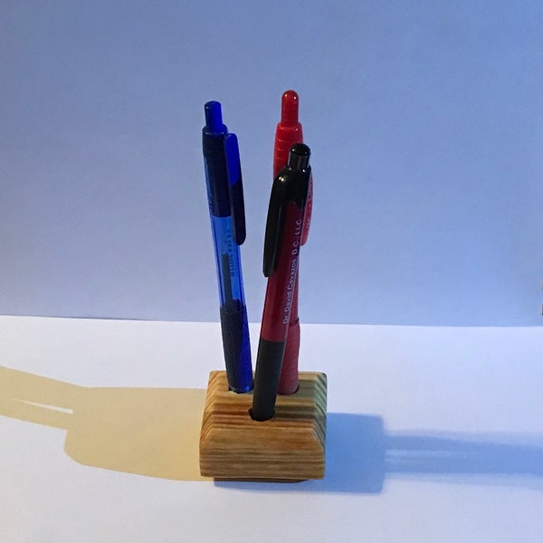 Square Block Pen Holder/Three Inserts/For Home & Office