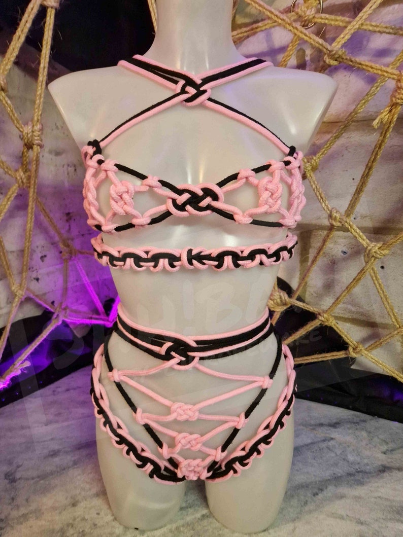 The Frilly One 2piece Ropekini Combo Shibari Style Bikini Hishi Karada