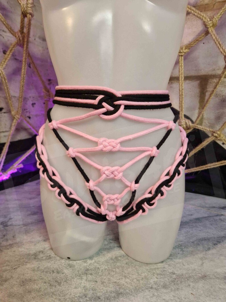 The Frilly One Hip Harness Shibari Style Ropekini Hishi Karada Bikini
