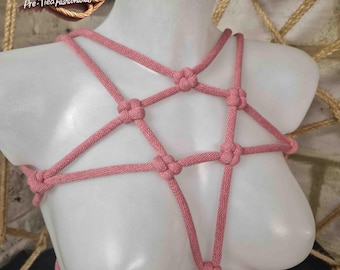 Pentagram Mk1 - Custom Fit fully adjustable Shibari multifunction Cotton Ropekini Harness