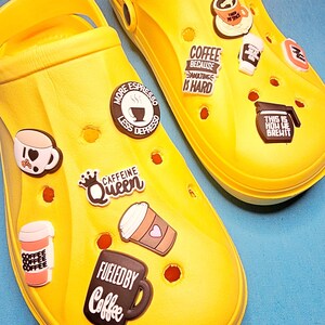 Coffee Shoe Charm: Latte, Mocha, Cappuccino - Shoe Accessories