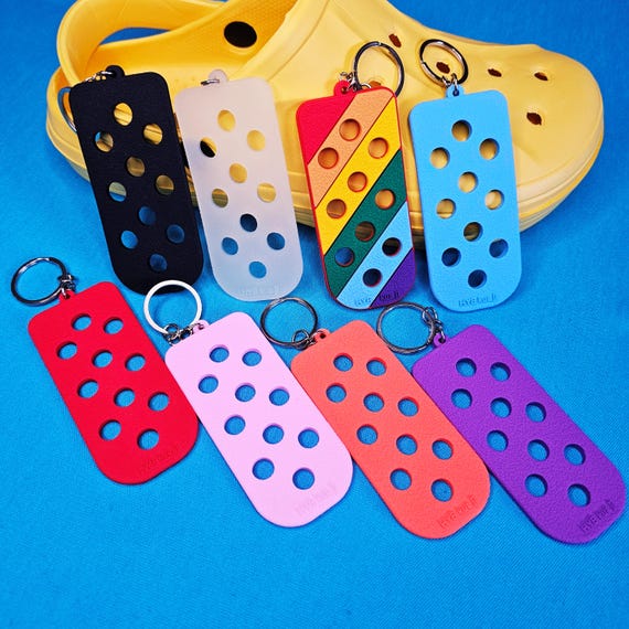 Croc Charm Holder Textured Keyring Without Croc Charms. - Etsy