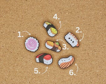 Sushi Croc Charm: Kawaii Asian Food Shoe Decoration