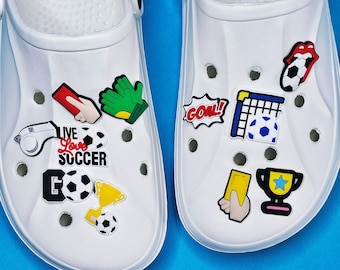 Football Fan PVC Shoe Charms, Football Clog Pins, Sports Footwear Gift
