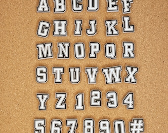 Alphabet & Number Shoe Charms: PVC Pin Badge Shoe Decorations
