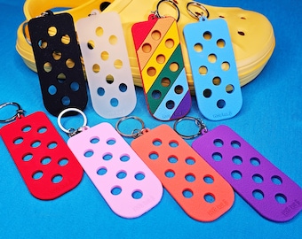 Croc Charm Holder Textured Keyring Without Croc Charms.